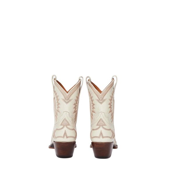 NEW Miron Crosby Maggie Women's Shorty Cowboy Boots in Crème Off-White - Picture 2 of 5